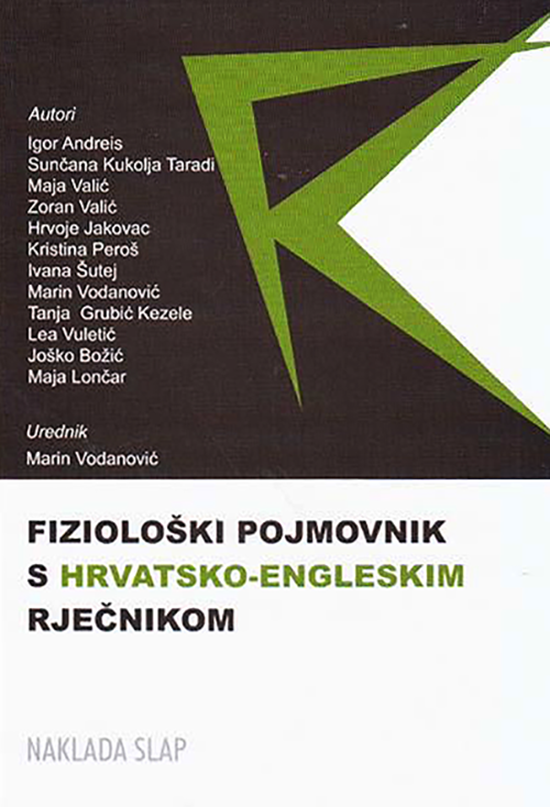 Fiziološki pojmovnik s hrvatsko-engleskim rječnikom - urednik: Marin Vodanović