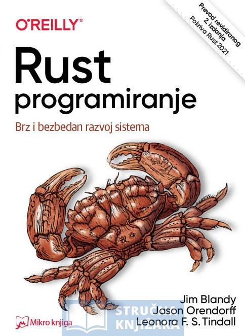RUST programiranje: Brz i bezbedan razvoj sistema - Jim Blandy, Jason Orendorff, Leonora Tindall