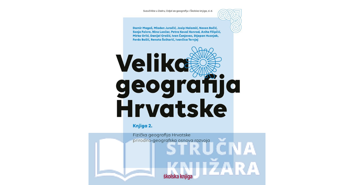 Velika geografija Hrvatske - knjiga 2. – Fizička geografija Hrvatske - Prirodno-geografska osnova razvoja D. Magaš, M. Juračić, J. Halamić, N. Bočić, S. Faivre, N. Lončar, P. Kovač Konrad, A. Filipčić, M. Orlić, D. Orešić, I. Čanjevac, S. Husnjak,